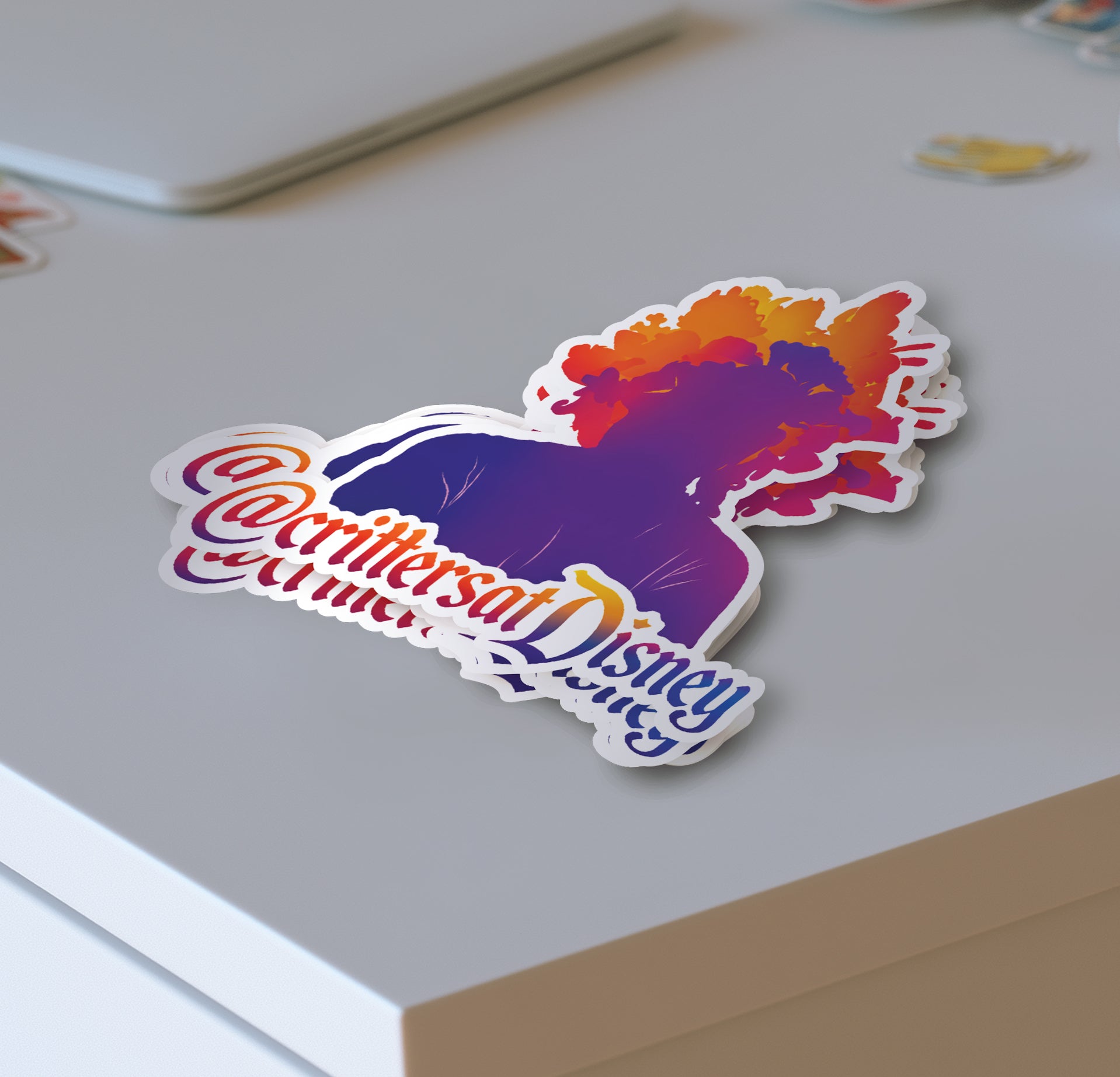 Critters At Disney Primary Logo Stickers