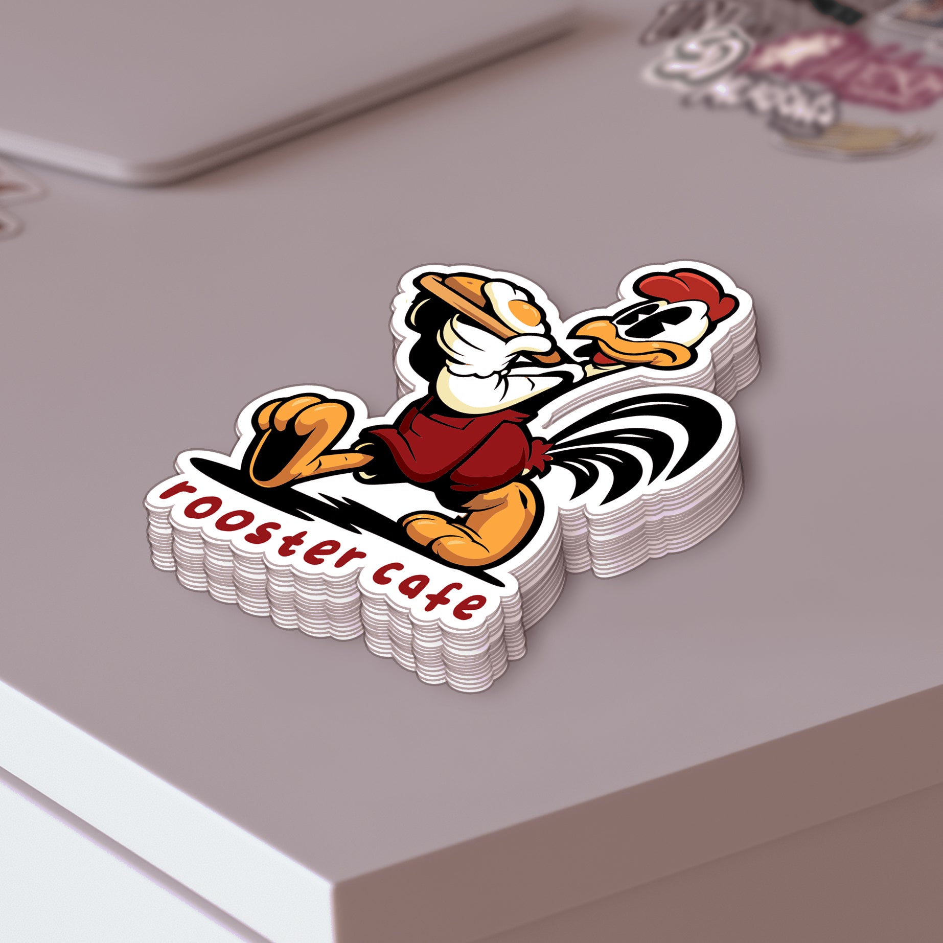 Rooster Cafe Stickers